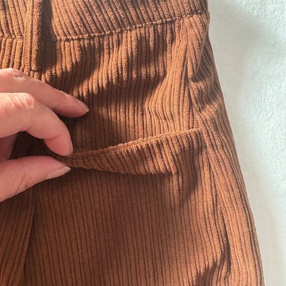 Hyfve Brown Corduroy High-Waist Comfortable Shorts Womens Size M - Picture 6 of 11